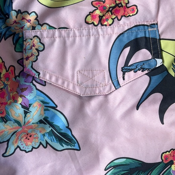 Batman Hawaii Tropical Theme Swim Trunk Men’s Size Large Pink - Picture 8 of 11